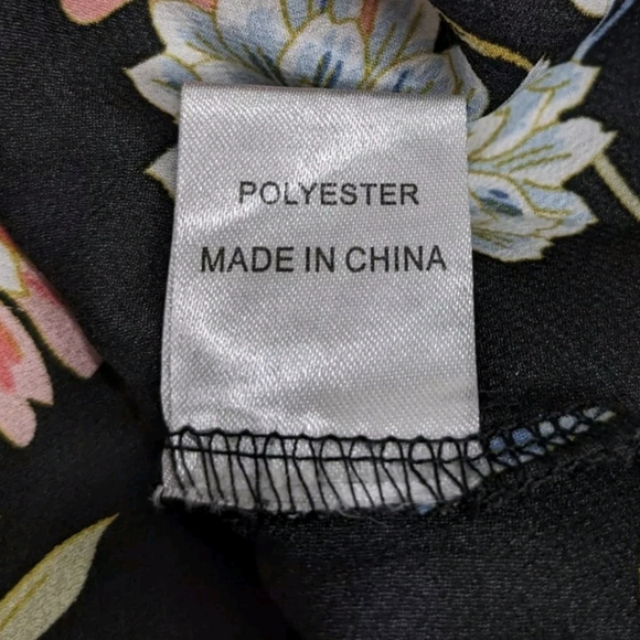 Princess Polly Black Floral Mini Dress 6 Slip Dress Y2K 90s Whimsigoth - Picture 11 of 11